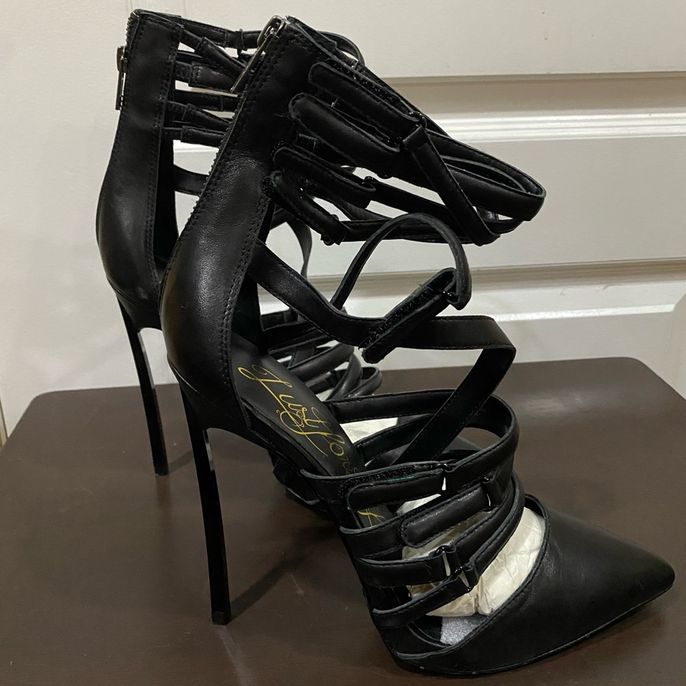 Womens lust for life leather strappy heel size 9